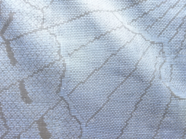 アンティーク　檜扇模様織り出し本場泥大島紬着物(5マルキ)